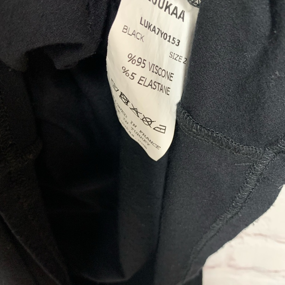 Luukaa Black Maxi Dress Sleeveless Knit - Picture 3 of 8